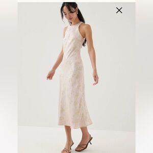 Love Bonito Ila Satin Bias Cut Midi Dress in Opulent Florals